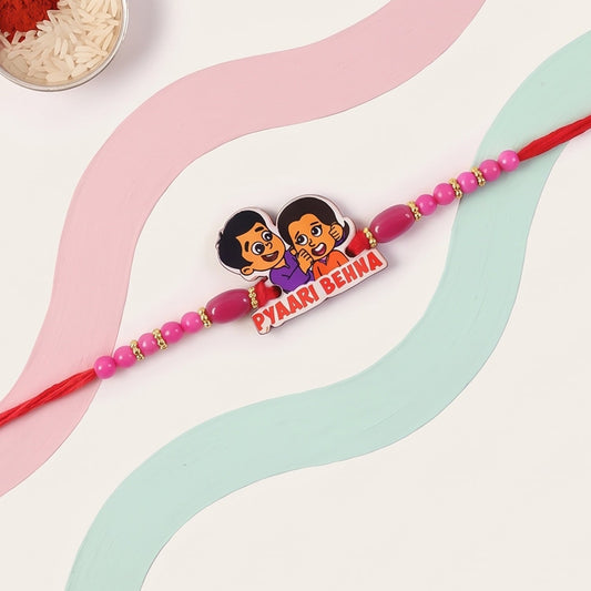 Pyaari Behna Cartoon Rakhi for Brother Bhai Raksha Bandhan Festival Special Gift