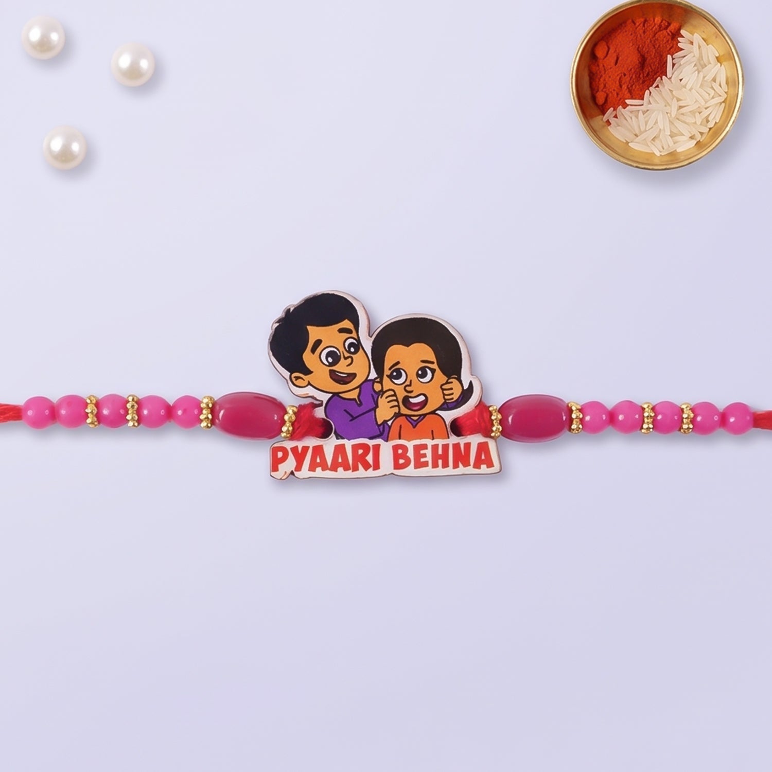 Pyaari Behna Cartoon Rakhi for Brother Bhai Raksha Bandhan Festival Special Gift