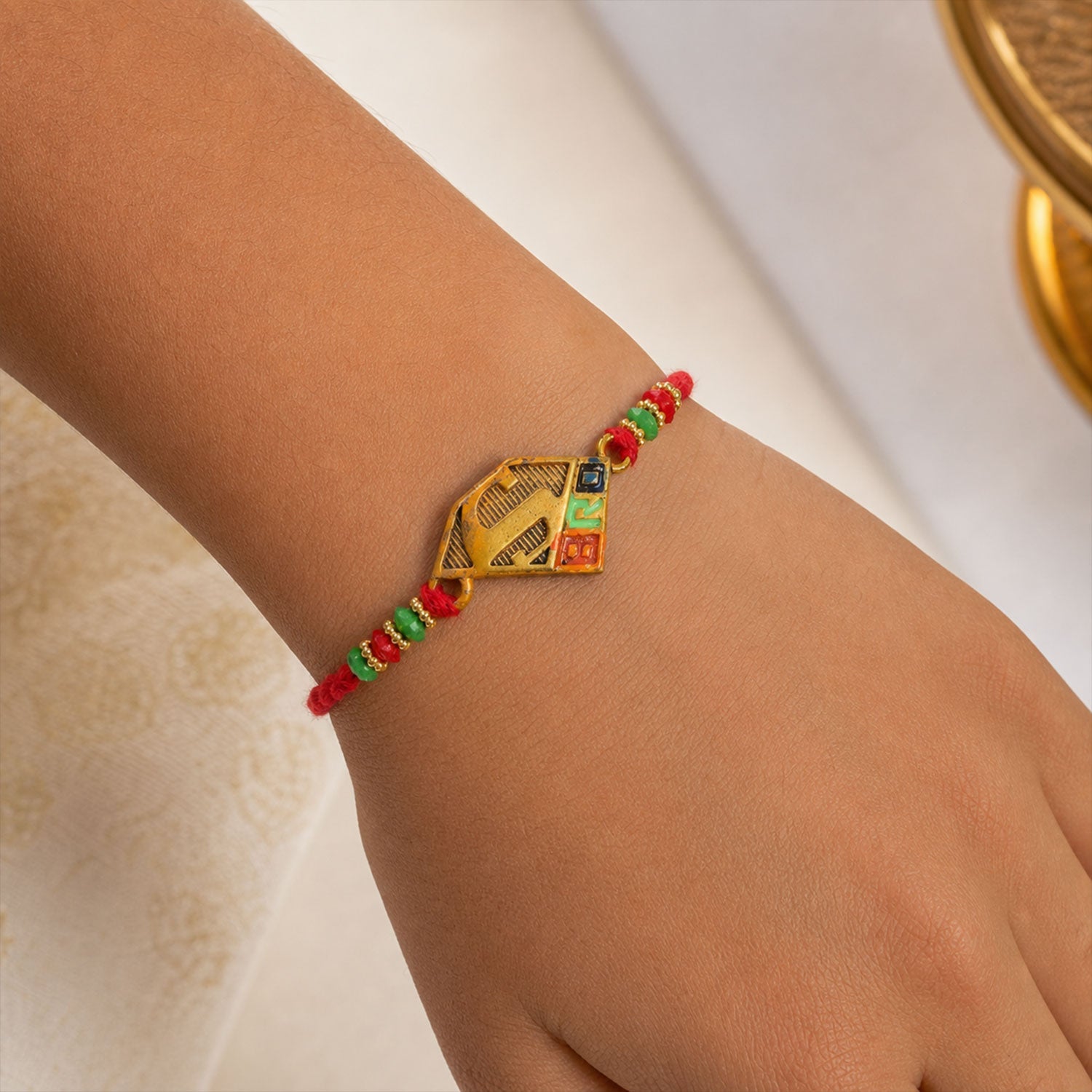 Bro Text  Designer Premium Traditional Rakhi for Brother