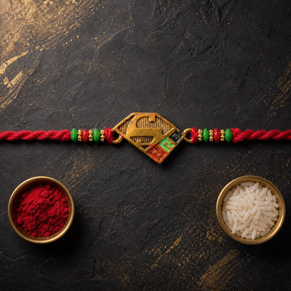 Bro Text  Designer Premium Traditional Rakhi for Brother