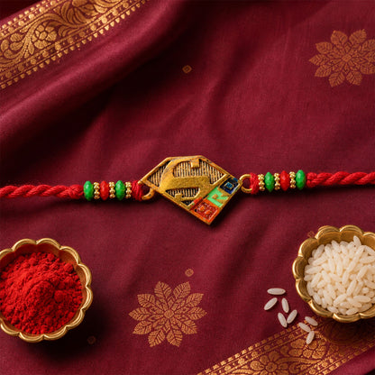 Bro Text  Designer Premium Traditional Rakhi for Brother