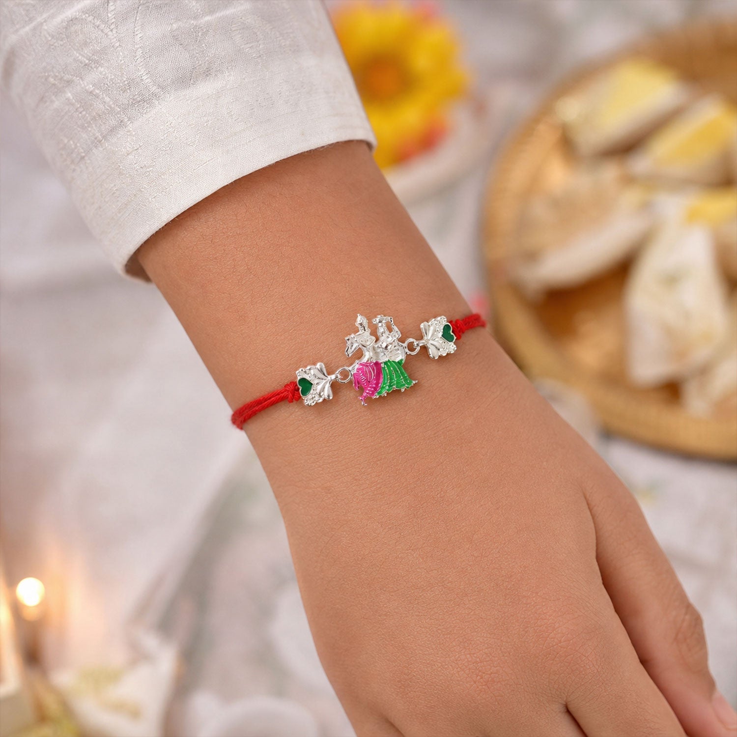 Religious Radha Krishna Motif Rakhi – Rakhi for Brother