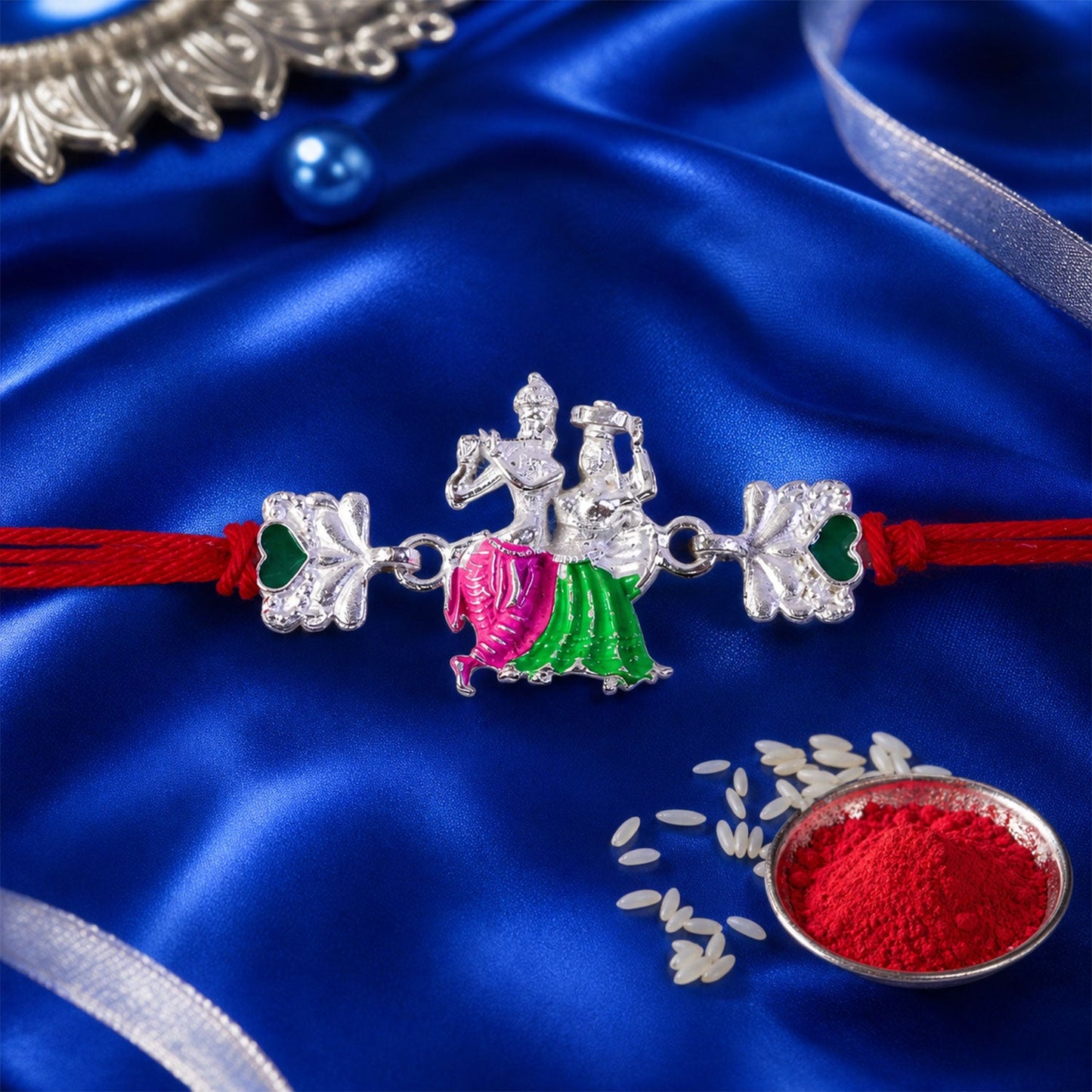 Religious Radha Krishna Motif Rakhi – Rakhi for Brother