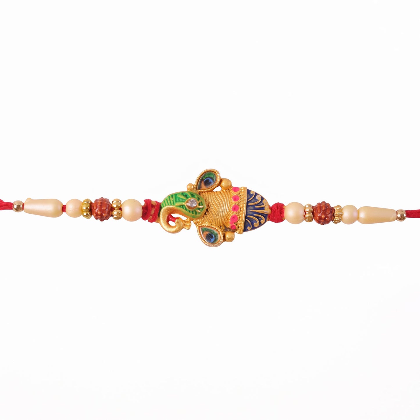 Colorful Peacock Meenakari Rakhi for Brother Bhai Raksha Bandhan Festival Special Gift