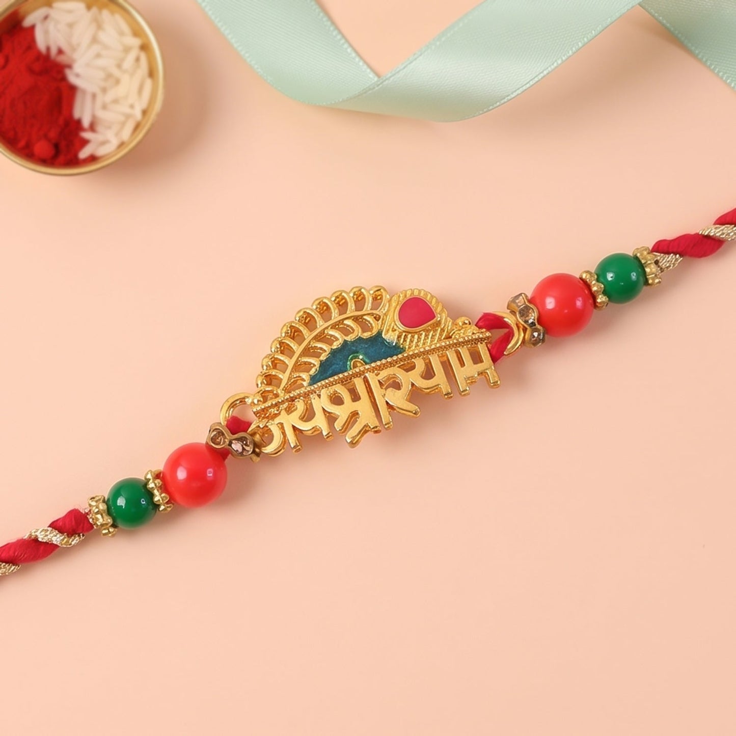 Shree Shyam Green Rakhi for Brother Bhai Raksha Bandhan Festival Special Gift