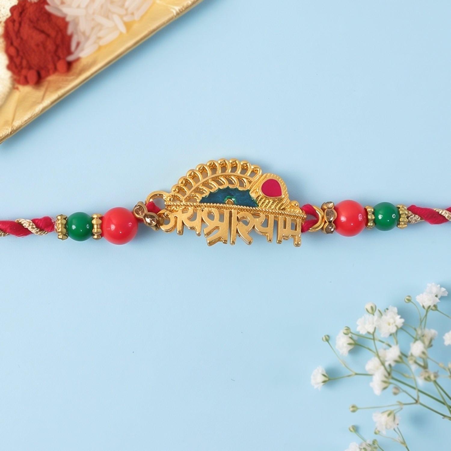 Shree Shyam Green Rakhi for Brother Bhai Raksha Bandhan Festival Special Gift