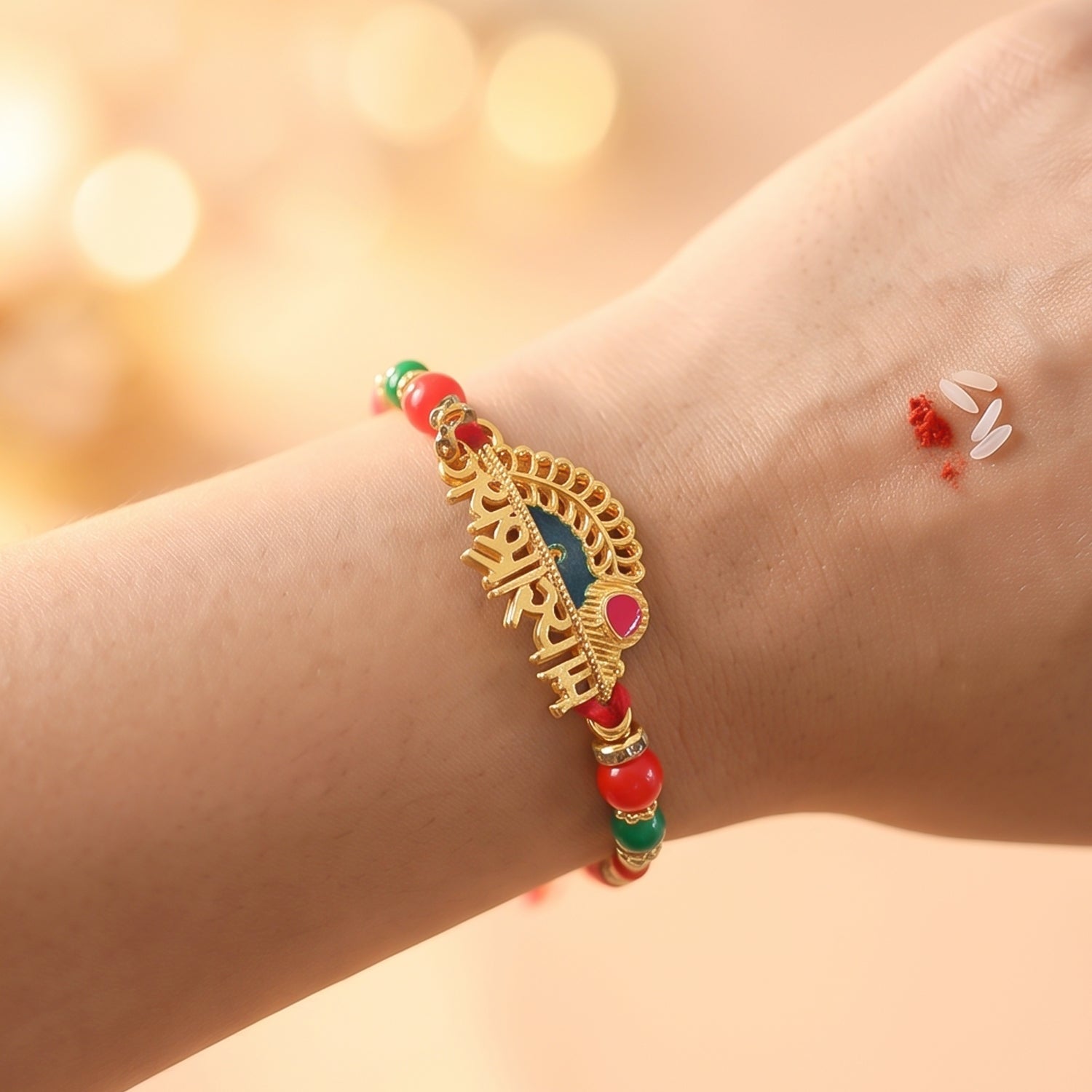 Shree Shyam Green Rakhi for Brother Bhai Raksha Bandhan Festival Special Gift