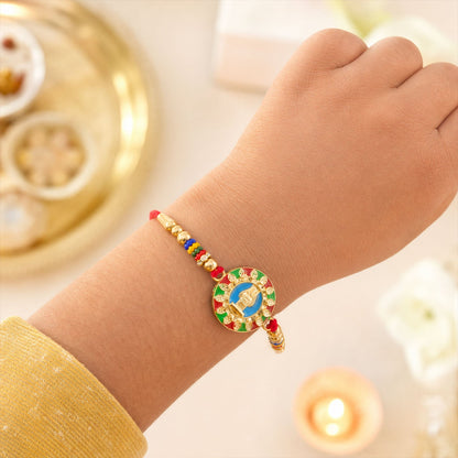 Religious Mahadev Shivling Rakhi with Meenakari – Rakhi for Brother