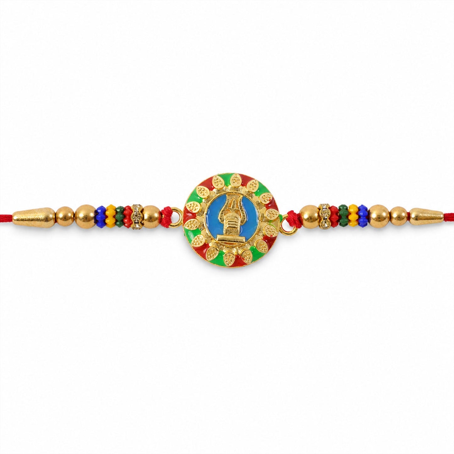Religious Mahadev Shivling Rakhi with Meenakari – Rakhi for Brother