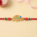 Peacock Rakhi for Brother – Stone Studded Festive Design