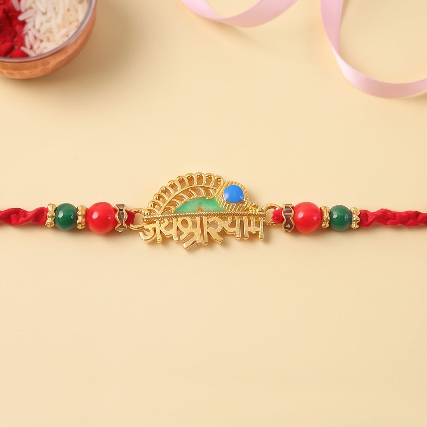 Shree Shyam Peacock Rakhi for Brother Bhai Raksha Bandhan Festival Special Gift Set