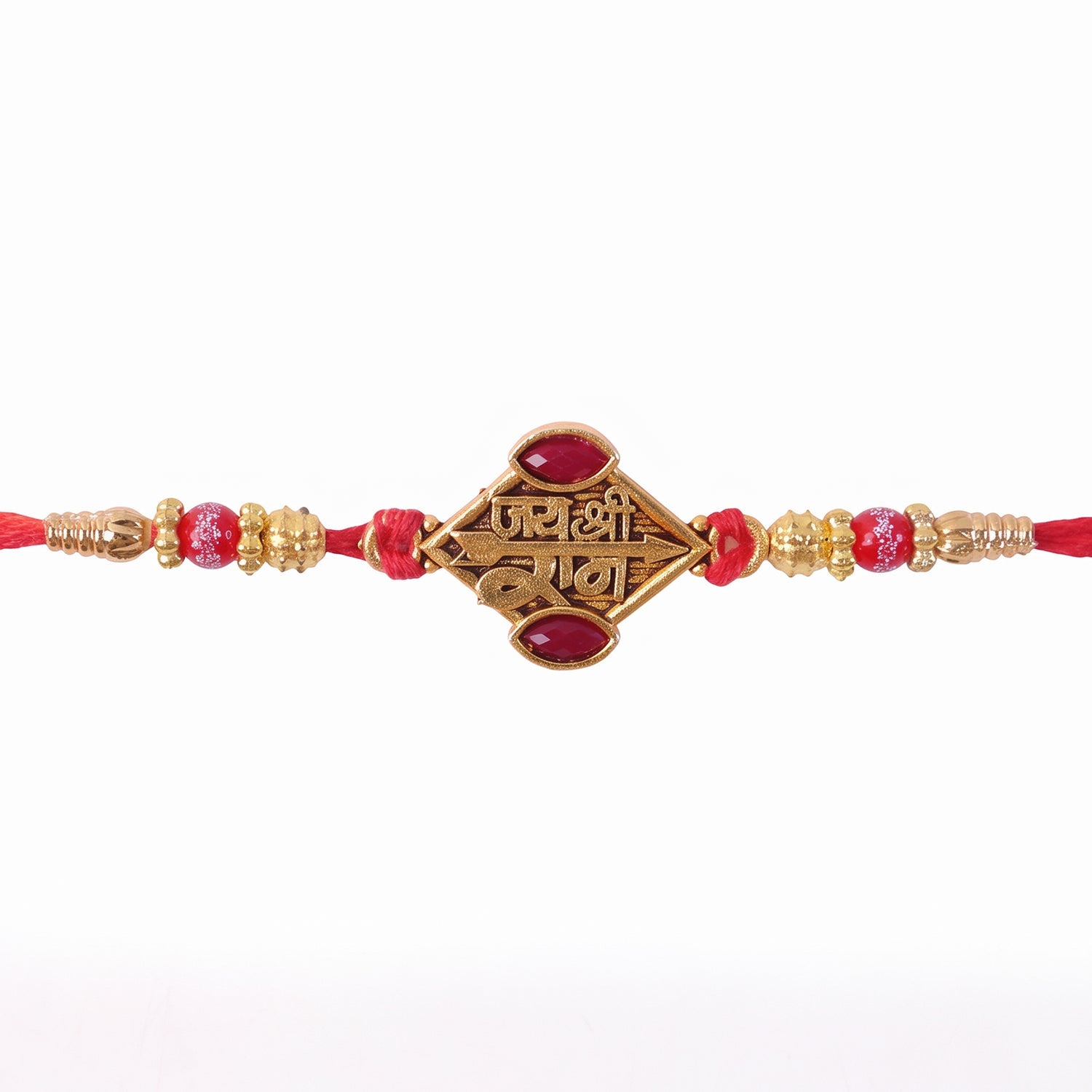 Ram Ruby Stone Rakhi for Brother Bhai Raksha Bandhan Festival Special Gift