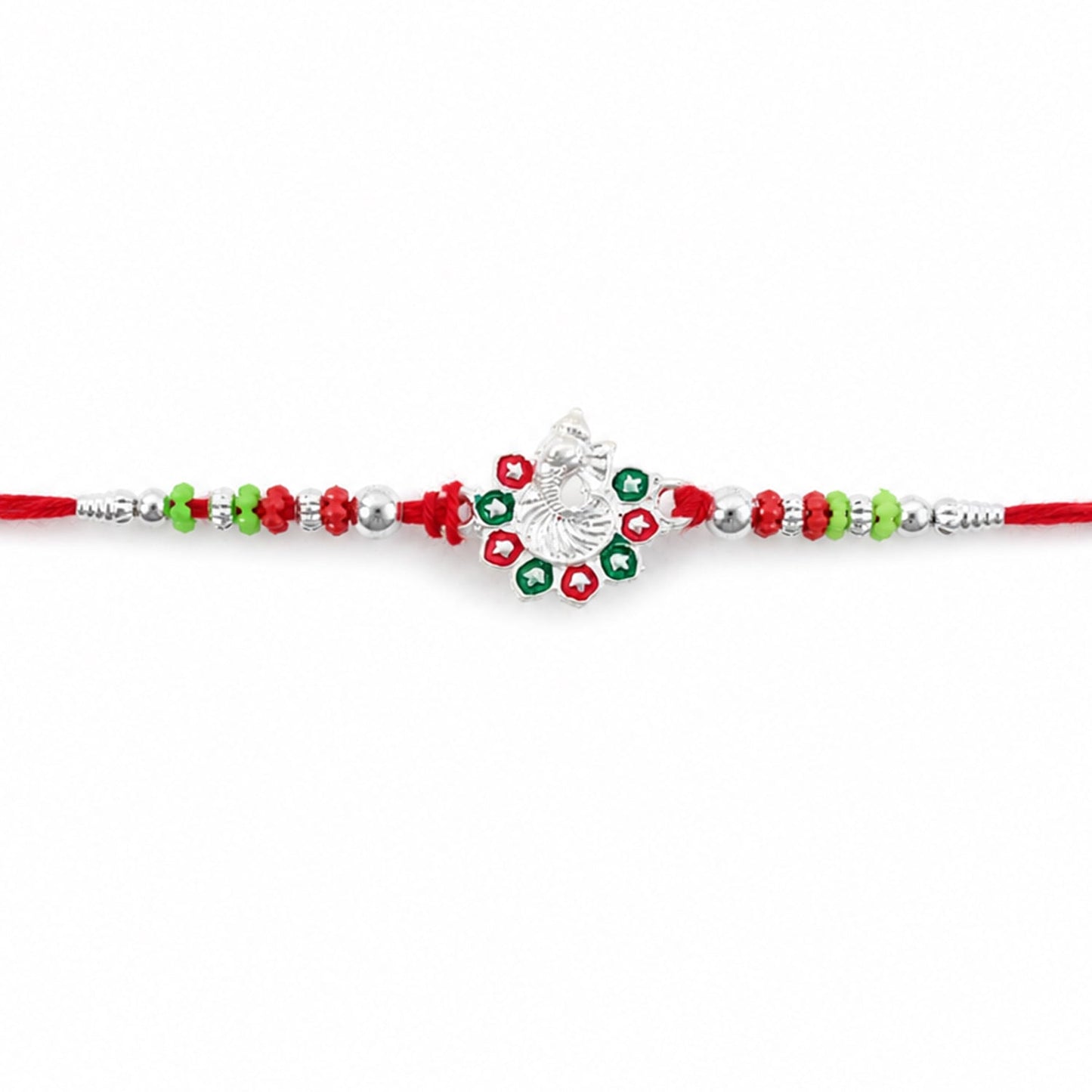 Traditional Ganesha Rakhi with Beadwork – Rakhi for Brother