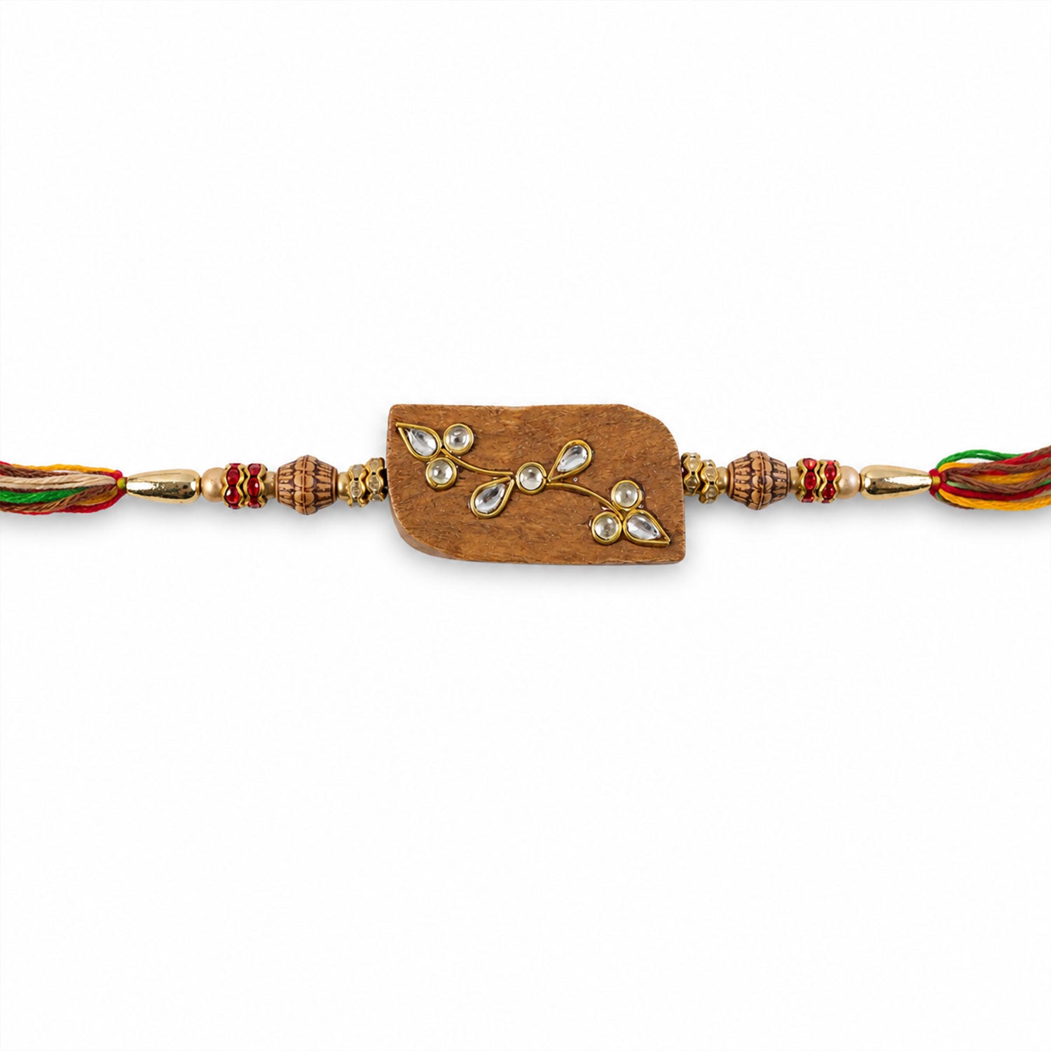 Premium Rectangle Stone Studded Premium Designer Rakhi for Brother