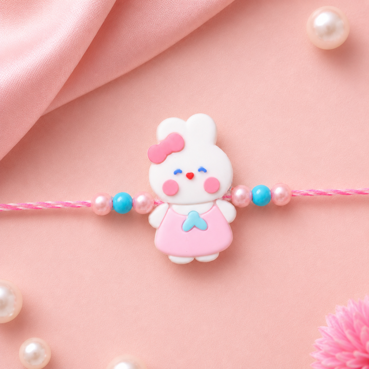 Bunny Character Kids Beaded Premium Designer Rakhi for Brother