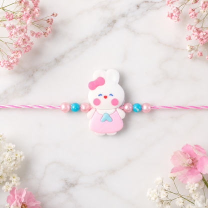 Bunny Character Kids Beaded Premium Designer Rakhi for Brother