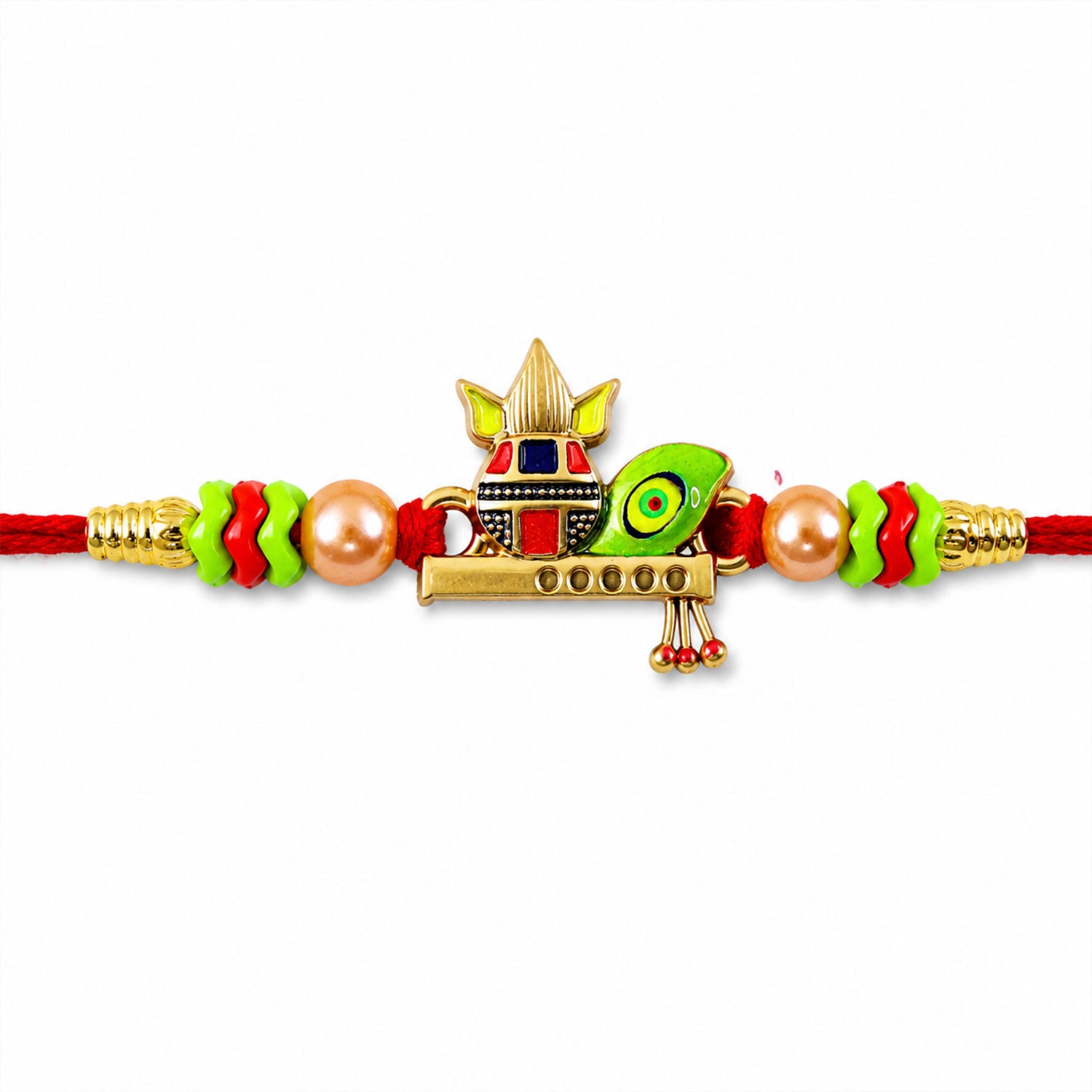 Krishna Flute Makhan Matki Designer Rakhi For Brother