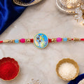 Traditional Rakhi for Brother - Peacock Round Design Festive Thread