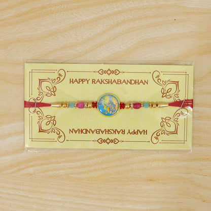 Peacock Round Design Premium Designer Traditional Rakhi for Brother