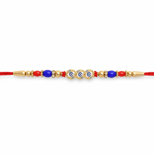 Evil Eye Rakhi for Brother – Stone & Beadwork Design