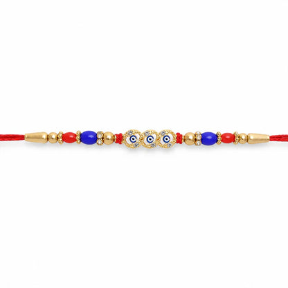 Evil Eye Rakhi for Brother – Stone & Beadwork Design