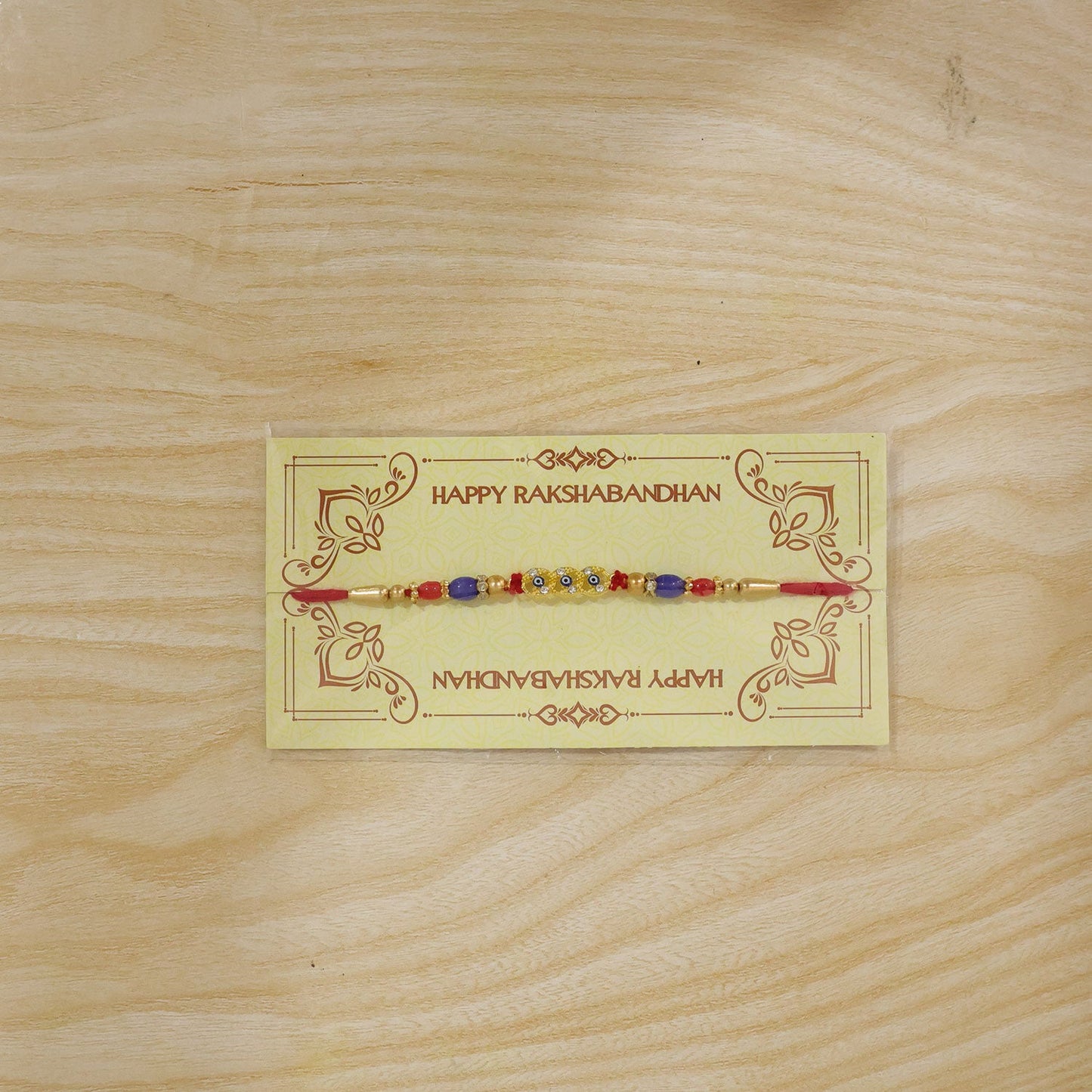 Designer Evil Eye Motif Rakhi with Stone & Beadwork Rakhi for Brother
