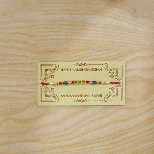Evil Eye Rakhi for Brother – Stone & Beadwork Design