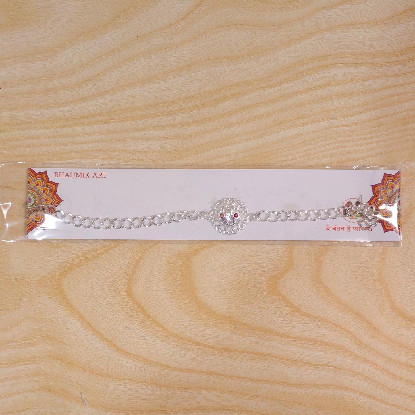 Om Symbol Floral Chain Style Premium Designer Rakhi for Brother