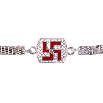 Swastik Symbol Chain Style Premium Designer Rakhi for Brother