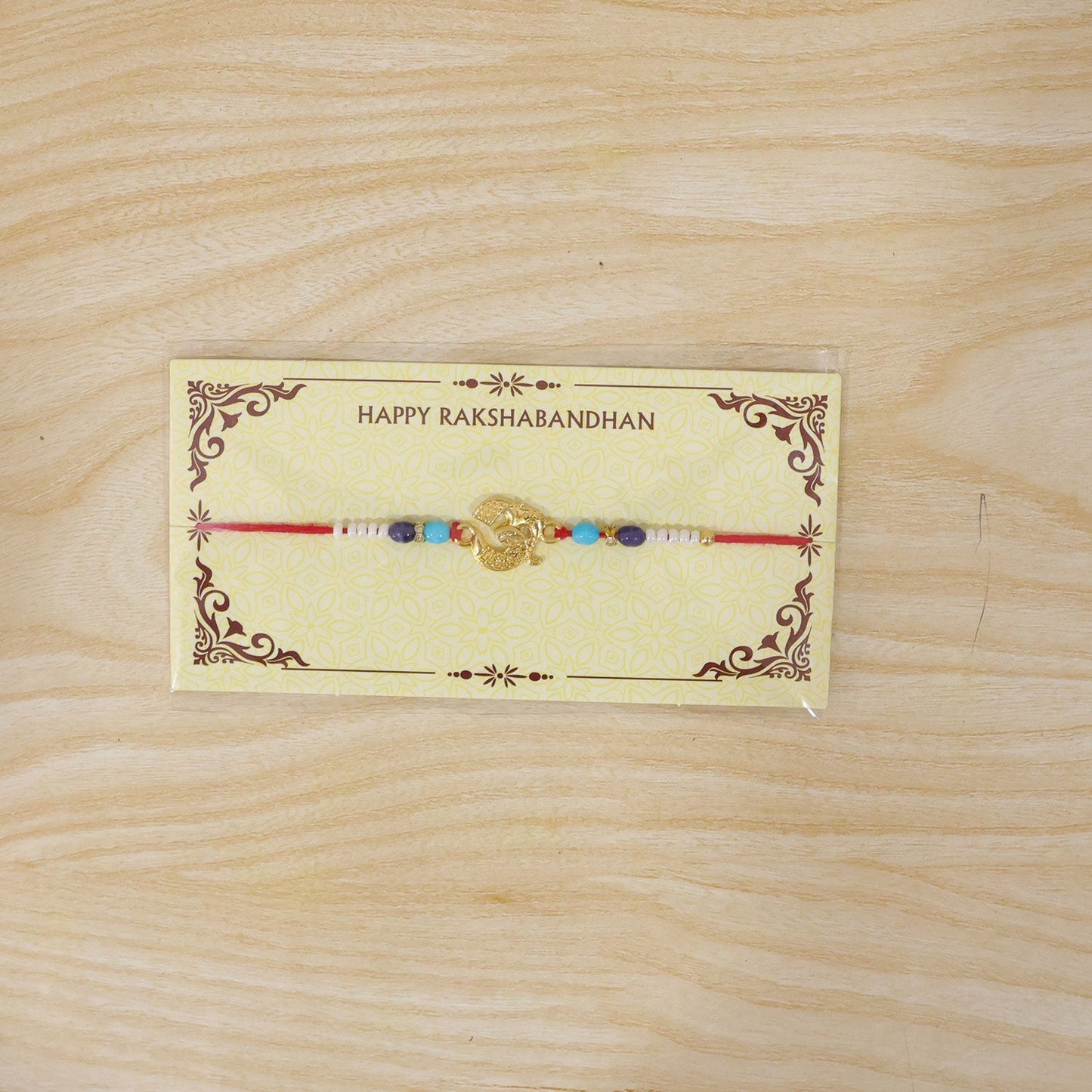 Om Symbol Beaded Traditional Premium Designer Rakhi for Brother