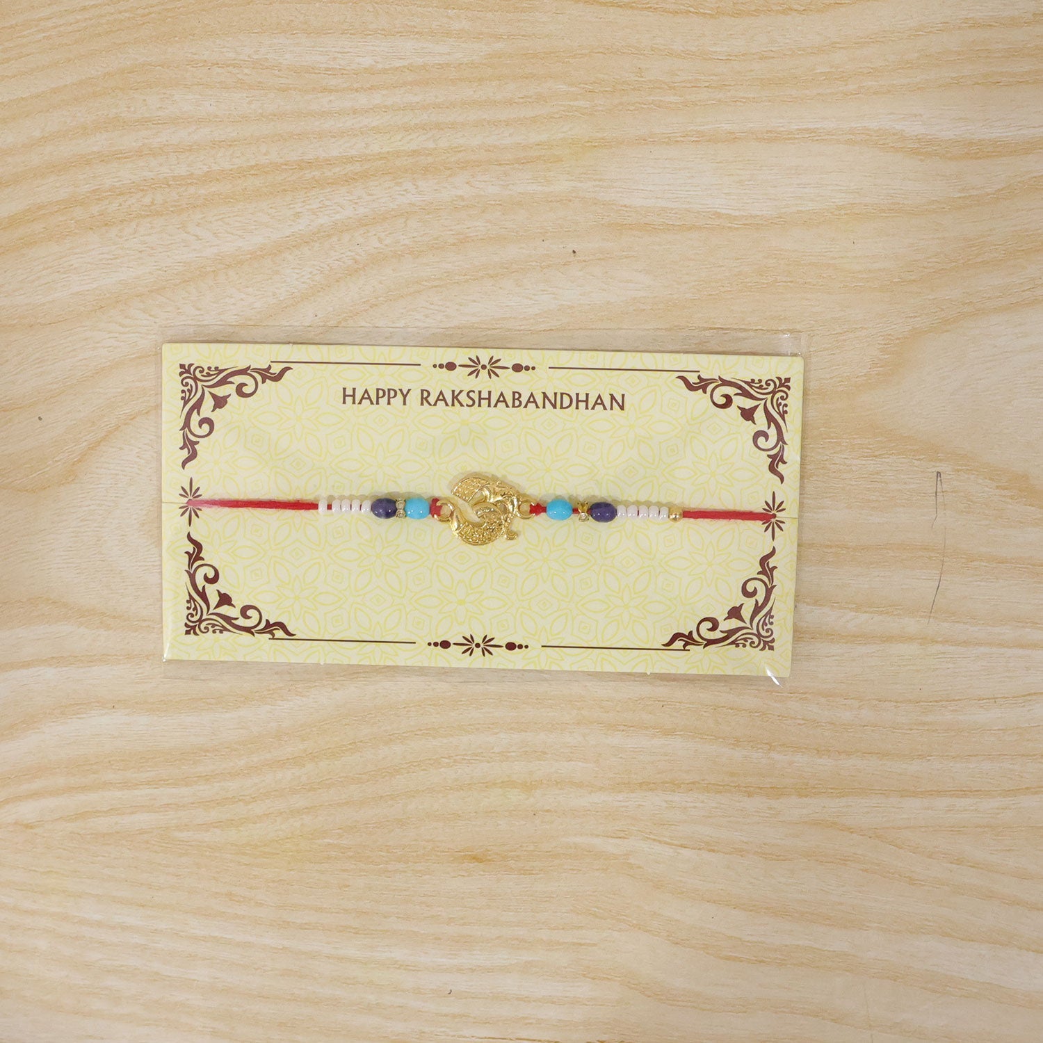 Om Symbol Beaded Traditional Premium Designer Rakhi for Brother