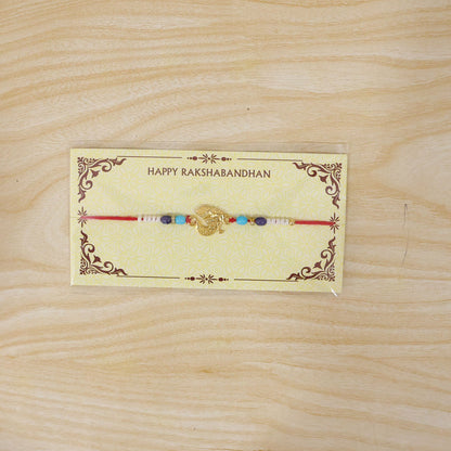 Om Symbol Beaded Traditional Premium Designer Rakhi for Brother