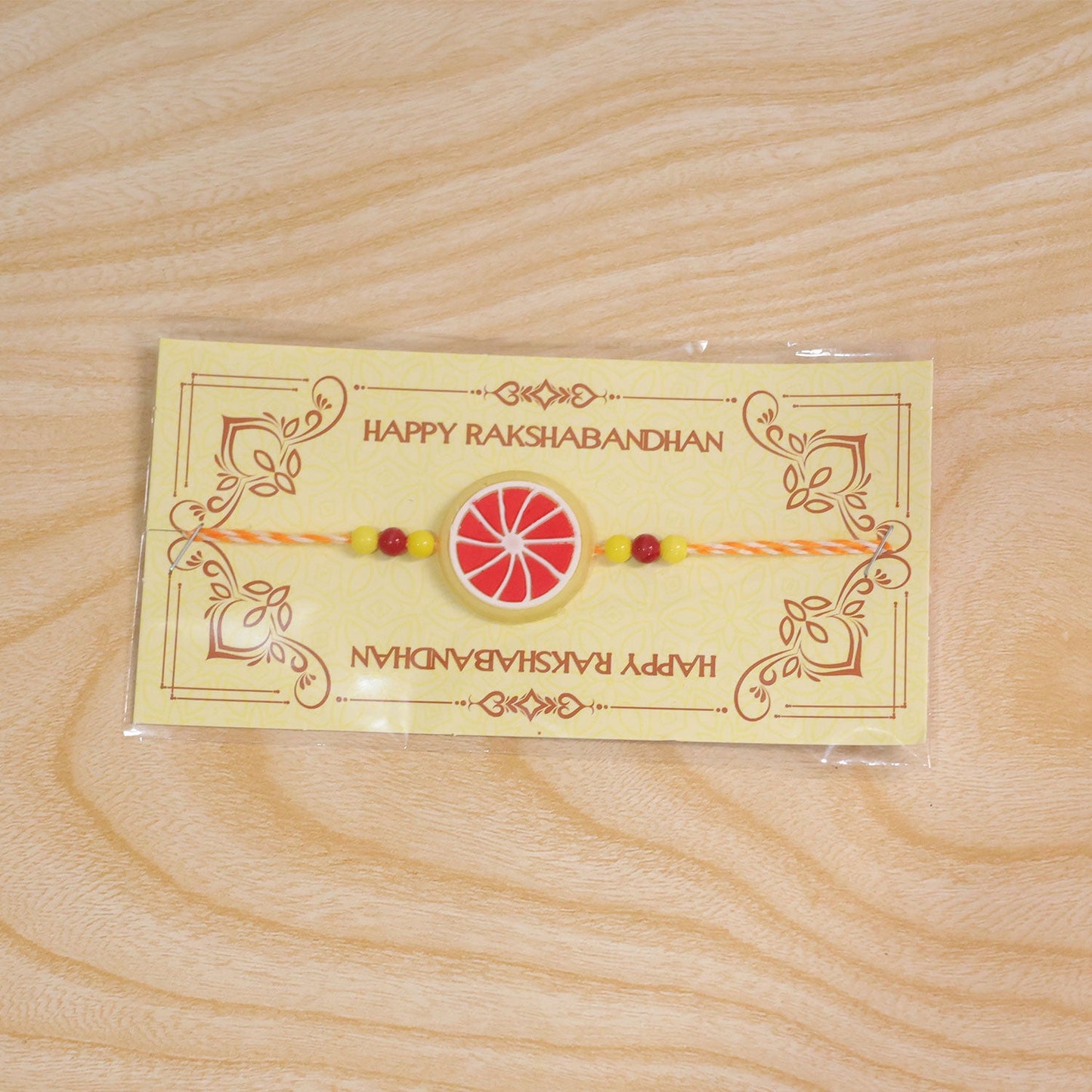 Fruit Slice Charm Kids Beaded Premium Designer Rakhi for Brother
