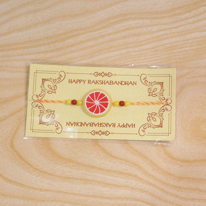 Fruit Slice Charm Kids Beaded Premium Designer Rakhi for Brother