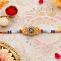 Om Symbol Rakhi for Brother – Stone Studded Traditional Design