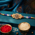 Om Symbol Rakhi for Brother – Stone Studded Traditional Design