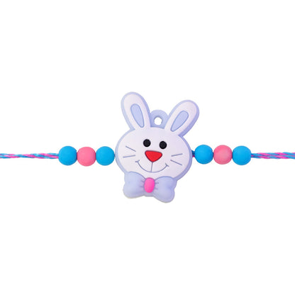 Rabbit Charm Kids Beaded Premium Traditional Designer Rakhi for Brother