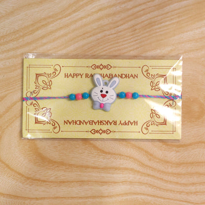 Rabbit Charm Kids Beaded Premium Traditional Designer Rakhi for Brother