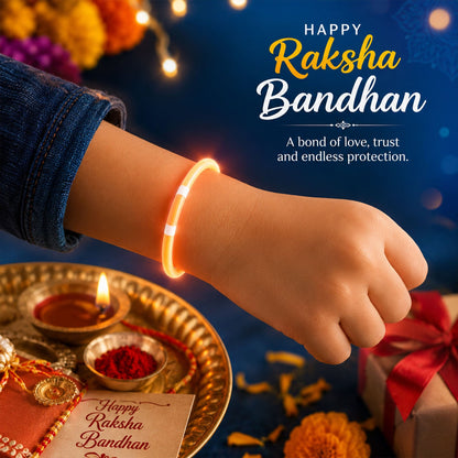 Neon Glow Band Kids Premium Festive Designer Celebration Rakhi