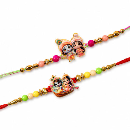 Premium Devotional Designer Rakhi Combo for Raksha Bandhan (2 Pc)