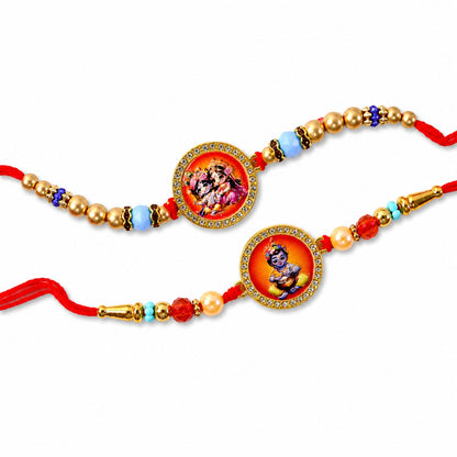 Festive Devotional Designer Rakhi Combo for Raksha Bandhan (2 Pc)