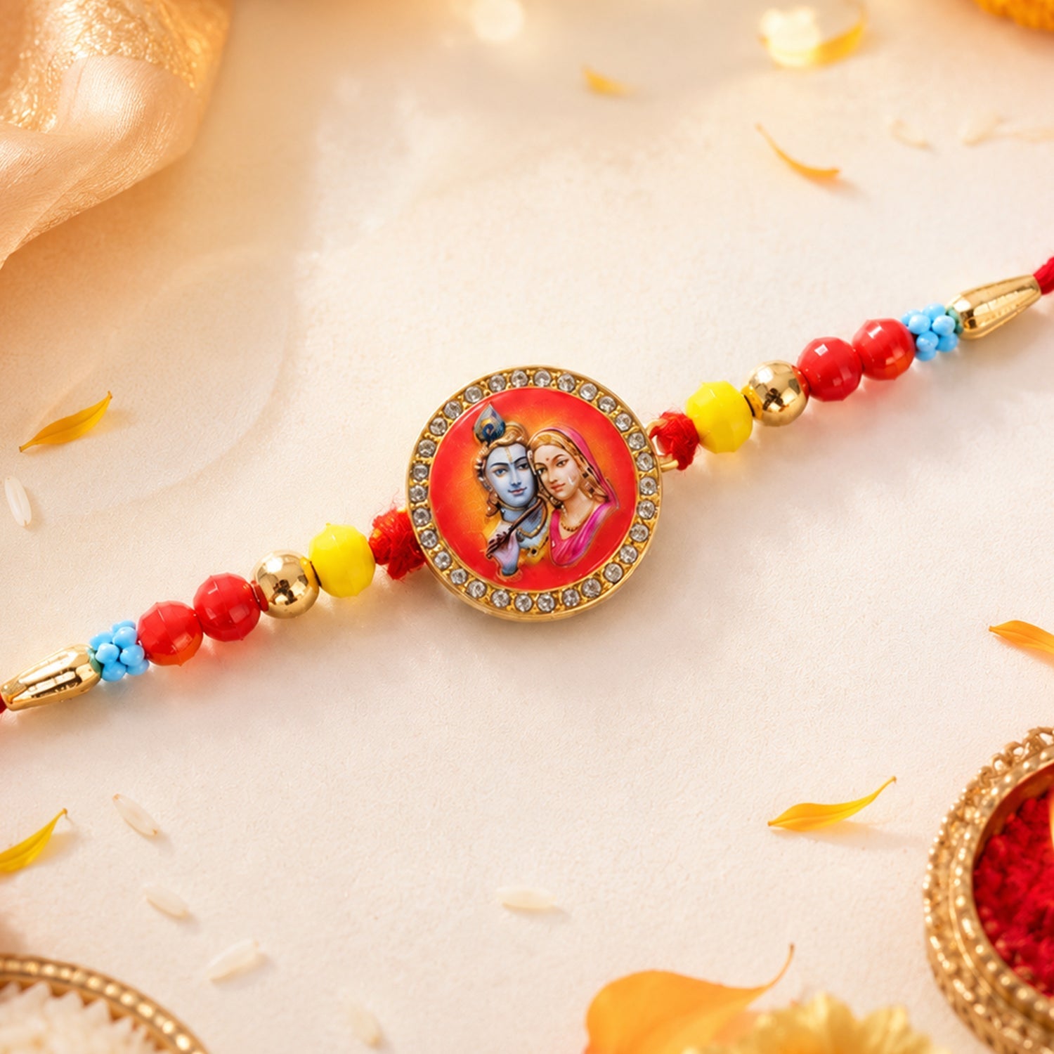 Premium Motif Designer Rakhi Combo for Raksha Bandhan Gift (3 Pc)