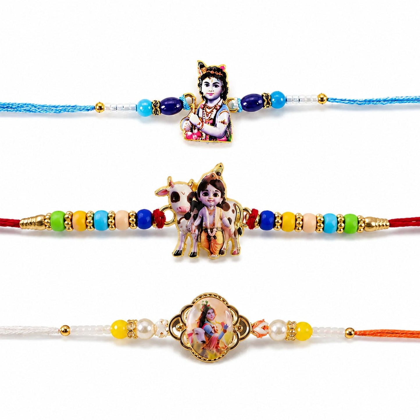 Designer Stone Premium Rakhi Combo for Raksha Bandhan Gift (3 Pc)