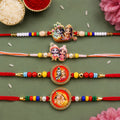 Rakhi Combo Set – Devotional Designer for Brothers & Kids (4 Pc)
