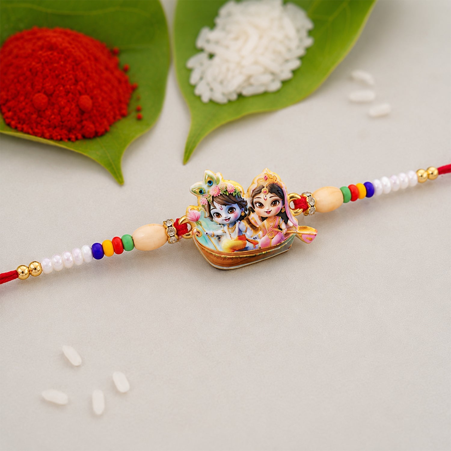 Devotional Designer Rakhi Combo Set for Raksha Bandhan (4 Pc)