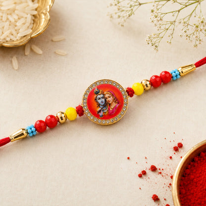 Devotional Designer Rakhi Combo Set for Raksha Bandhan (4 Pc)