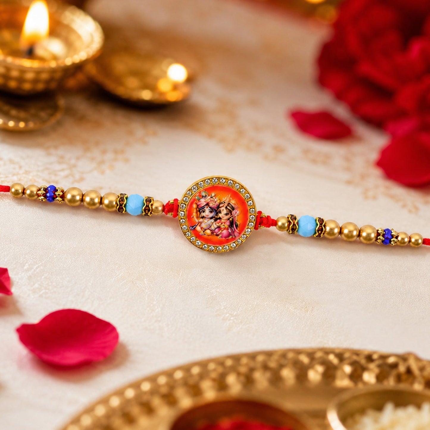 Premium Motif Designer Rakhi Combo for Raksha Bandhan Gift (5 Pc)