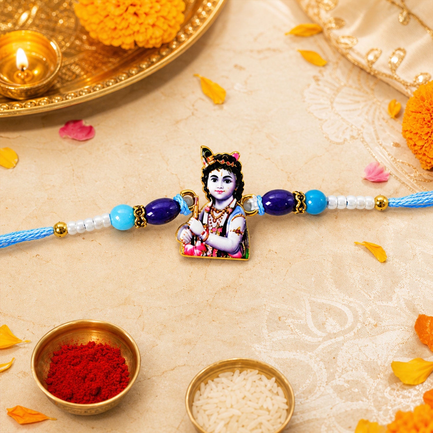 Designer Charm Premium Rakhi Combo for Raksha Bandhan Gift (5 Pc)