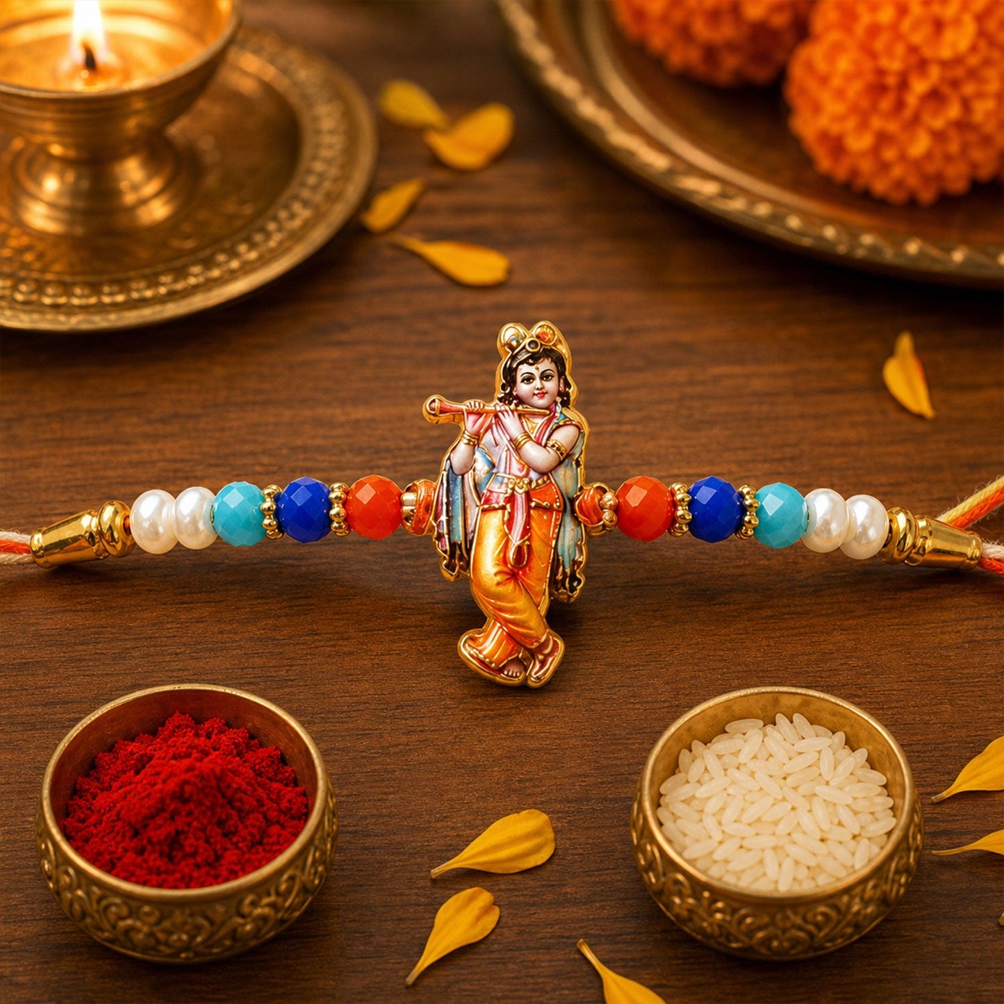 Designer Charm Premium Rakhi Combo for Raksha Bandhan Gift (5 Pc)