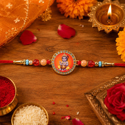 Devotional Designer Rakhi Combo Set for Raksha Bandhan Gift (6 Pc)